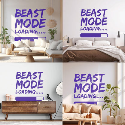 Wall Decals Paster Paper Phrase Beast Mode Loading Teen Boy Room Wall Beautification