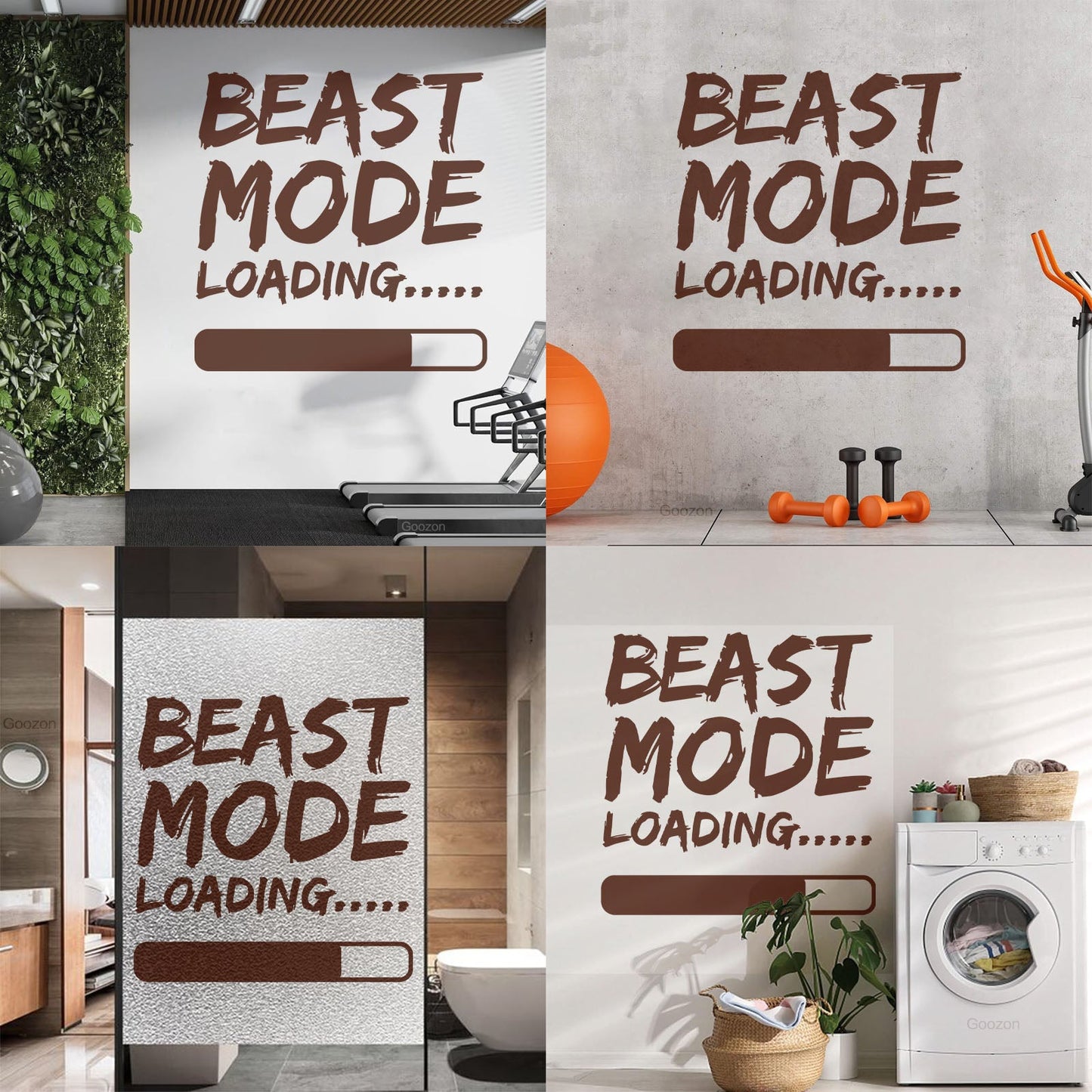 Wall Decals Paster Paper Phrase Beast Mode Loading Teen Boy Room Wall Beautification