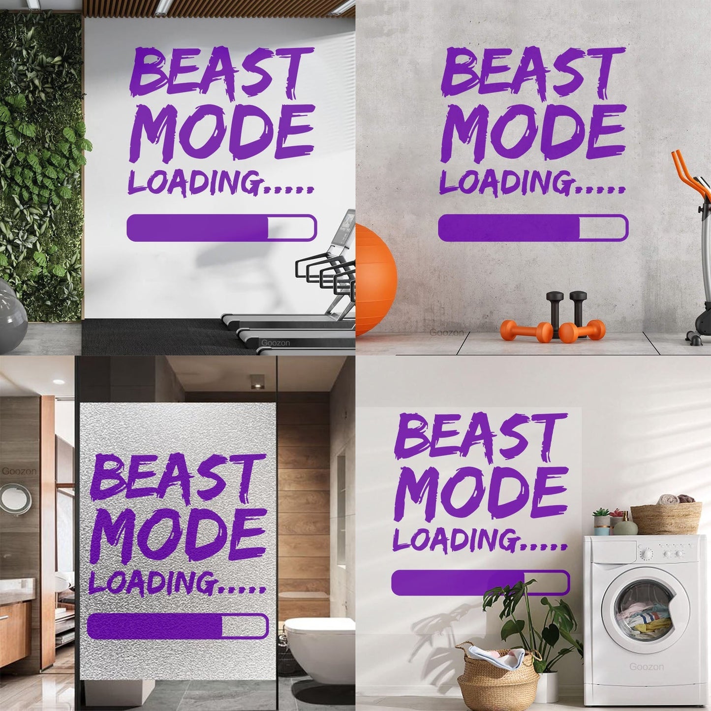 Wall Decals Paster Paper Phrase Beast Mode Loading Teen Boy Room Wall Beautification