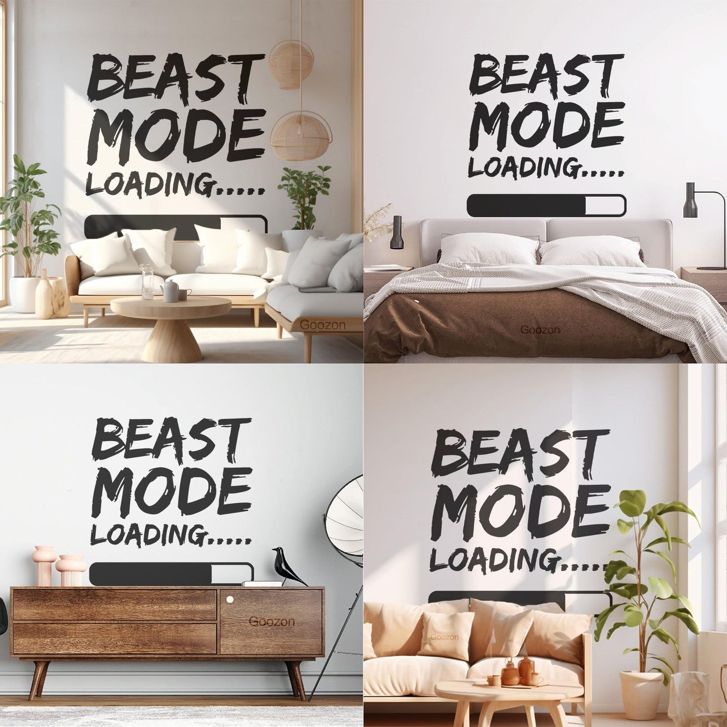 Wall Decals Paster Paper Phrase Beast Mode Loading Teen Boy Room Wall Beautification