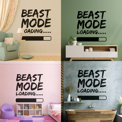 Wall Decals Paster Paper Phrase Beast Mode Loading Teen Boy Room Wall Beautification