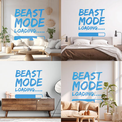 Wall Decals Paster Paper Phrase Beast Mode Loading Teen Boy Room Wall Beautification