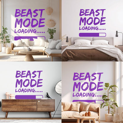 Wall Decals Paster Paper Phrase Beast Mode Loading Teen Boy Room Wall Beautification