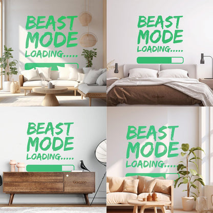 Wall Decals Paster Paper Phrase Beast Mode Loading Teen Boy Room Wall Beautification