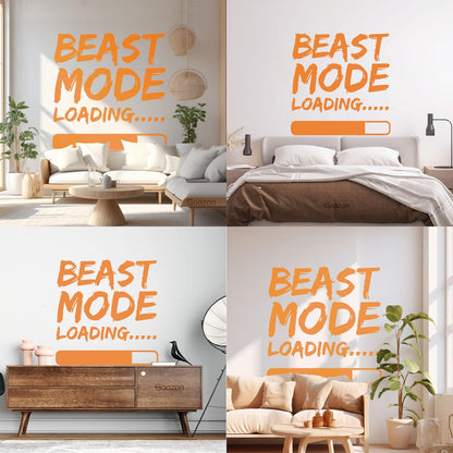 Wall Decals Paster Paper Phrase Beast Mode Loading Teen Boy Room Wall Beautification