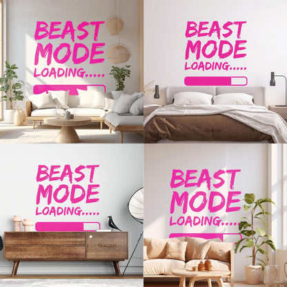 Wall Decals Paster Paper Phrase Beast Mode Loading Teen Boy Room Wall Beautification