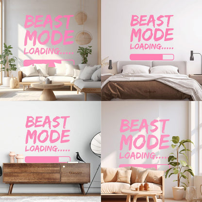 Wall Decals Paster Paper Phrase Beast Mode Loading Teen Boy Room Wall Beautification