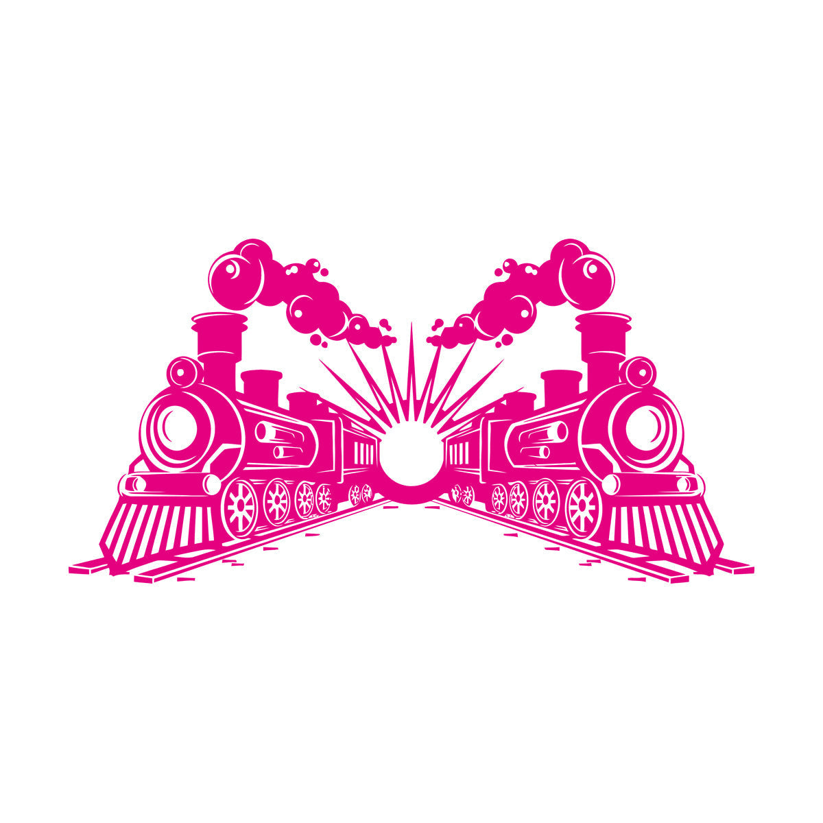 Engraving Stickers Transport Railway Steam Train Locomotive Glass Stickers