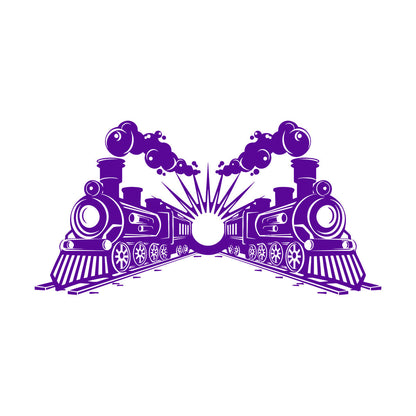 Engraving Stickers Transport Railway Steam Train Locomotive Glass Stickers