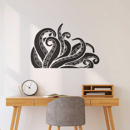 Wall Decals Tentacles Octopus Kraken Ocean Monster Glass Stickers