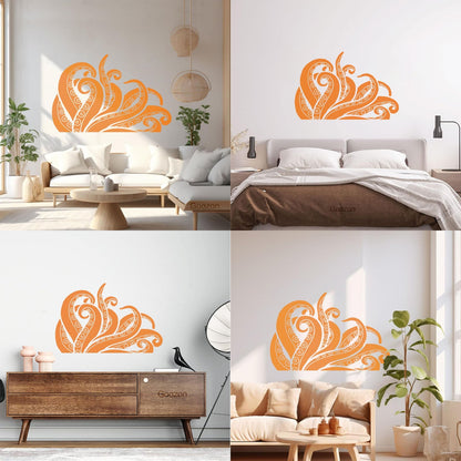 Wall Decals Tentacles Octopus Kraken Ocean Monster Glass Stickers