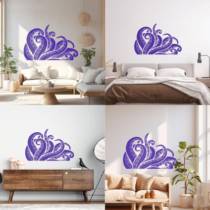 Wall Decals Tentacles Octopus Kraken Ocean Monster Glass Stickers
