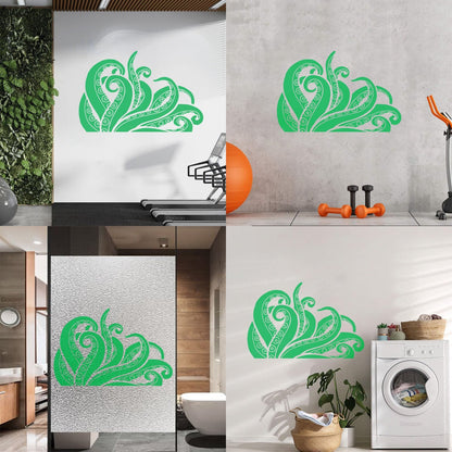 Wall Decals Tentacles Octopus Kraken Ocean Monster Glass Stickers