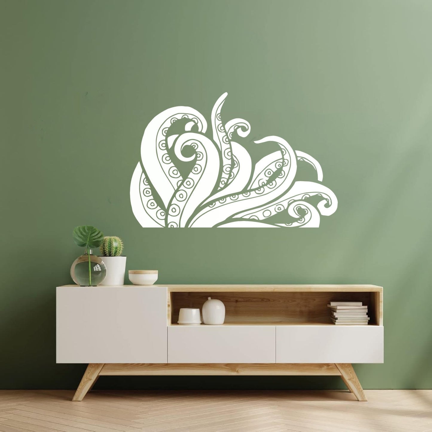 Wall Decals Tentacles Octopus Kraken Ocean Monster Glass Stickers
