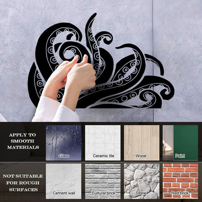 Wall Decals Tentacles Octopus Kraken Ocean Monster Glass Stickers