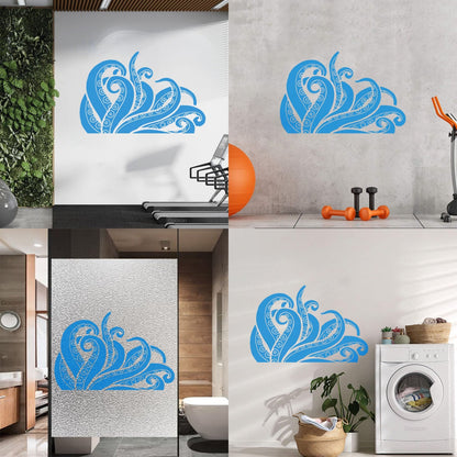 Wall Decals Tentacles Octopus Kraken Ocean Monster Glass Stickers