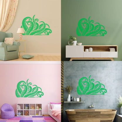 Wall Decals Tentacles Octopus Kraken Ocean Monster Glass Stickers