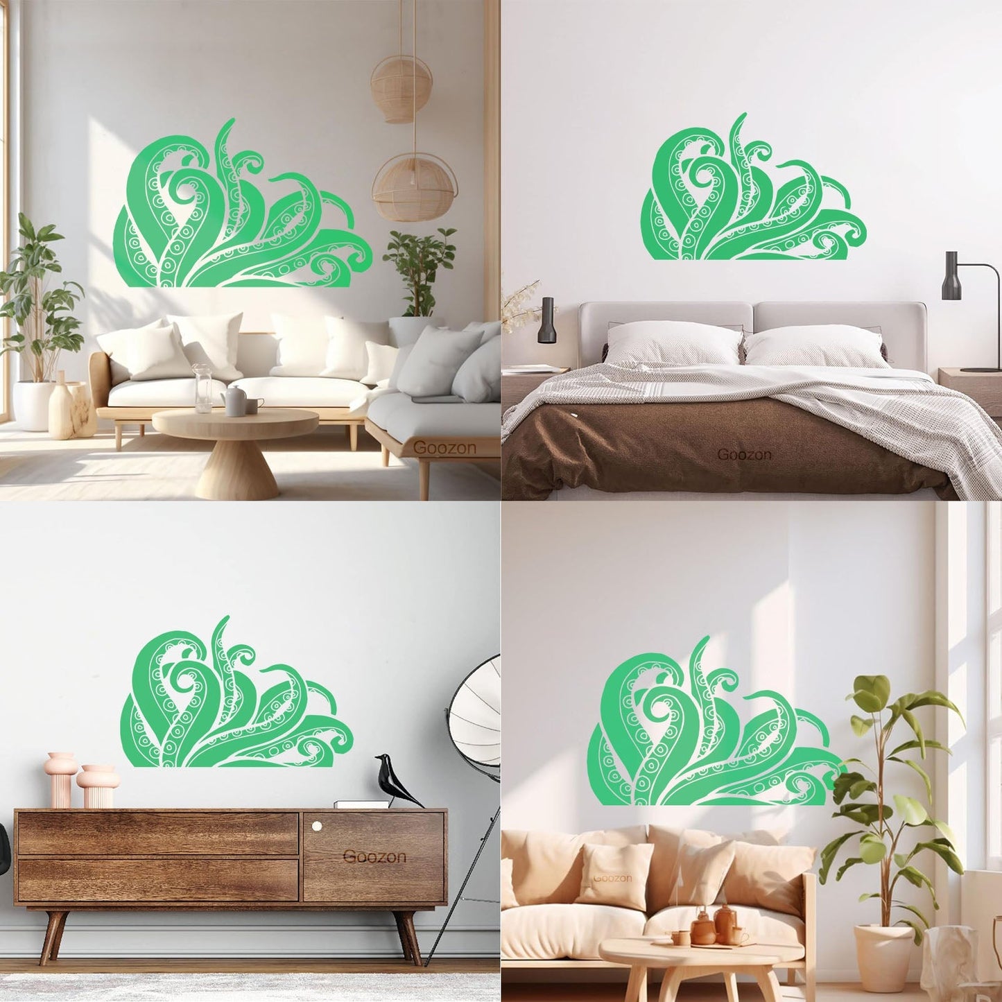 Wall Decals Tentacles Octopus Kraken Ocean Monster Glass Stickers