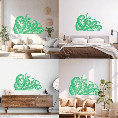 Wall Decals Tentacles Octopus Kraken Ocean Monster Glass Stickers