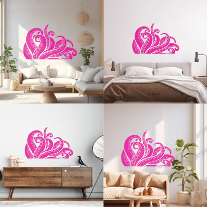 Wall Decals Tentacles Octopus Kraken Ocean Monster Glass Stickers