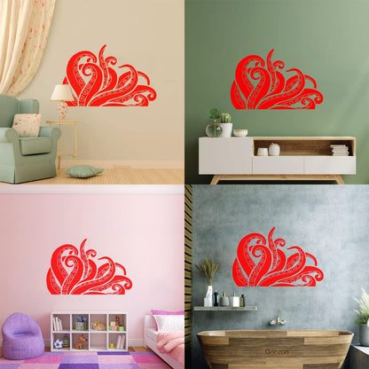 Wall Decals Tentacles Octopus Kraken Ocean Monster Glass Stickers