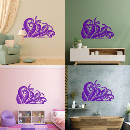 Wall Decals Tentacles Octopus Kraken Ocean Monster Glass Stickers