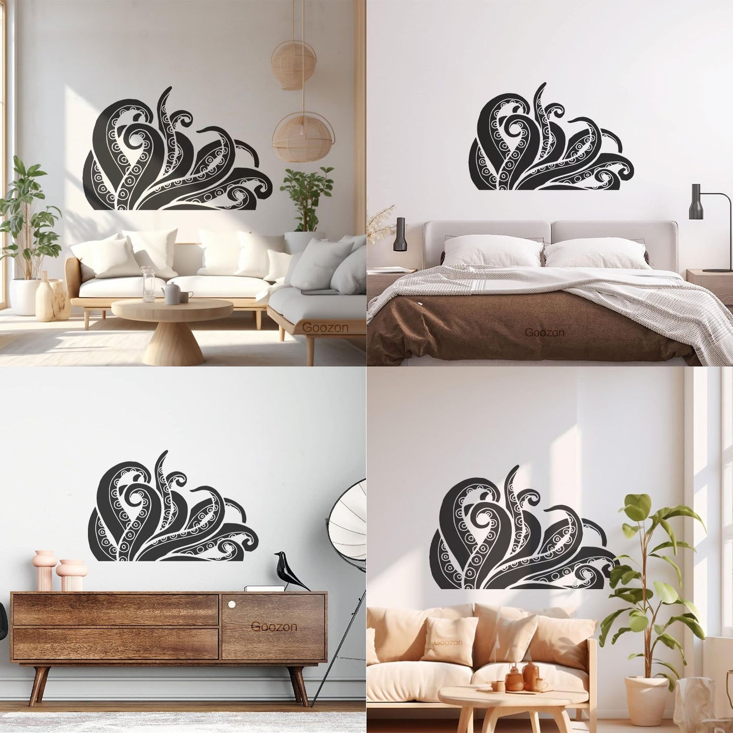 Wall Decals Tentacles Octopus Kraken Ocean Monster Glass Stickers