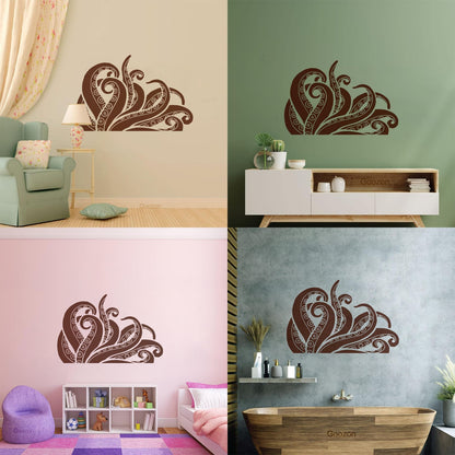 Wall Decals Tentacles Octopus Kraken Ocean Monster Glass Stickers