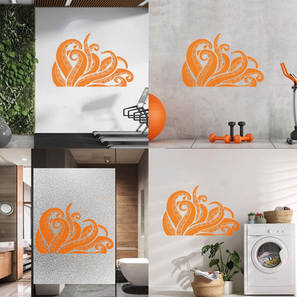 Wall Decals Tentacles Octopus Kraken Ocean Monster Glass Stickers