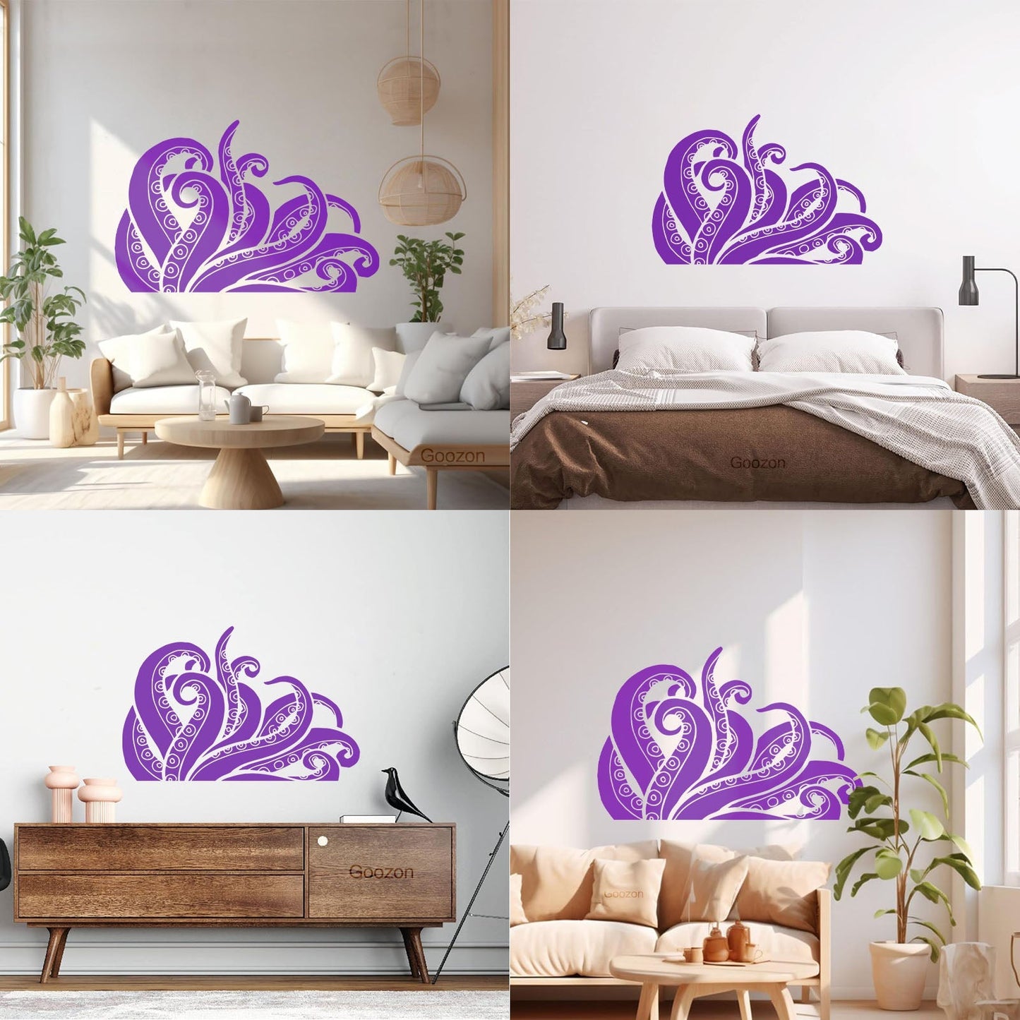 Wall Decals Tentacles Octopus Kraken Ocean Monster Glass Stickers