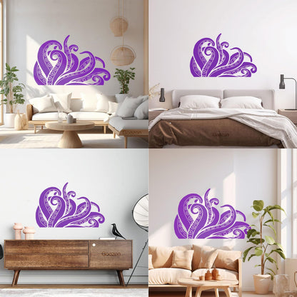 Wall Decals Tentacles Octopus Kraken Ocean Monster Glass Stickers