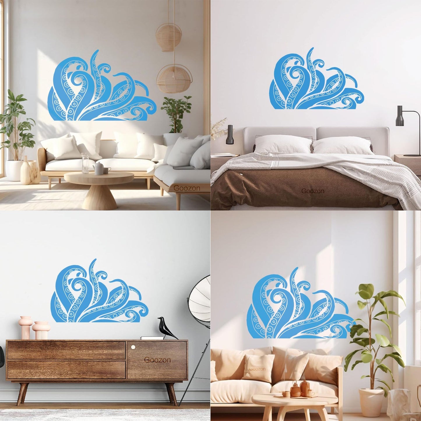 Wall Decals Tentacles Octopus Kraken Ocean Monster Glass Stickers