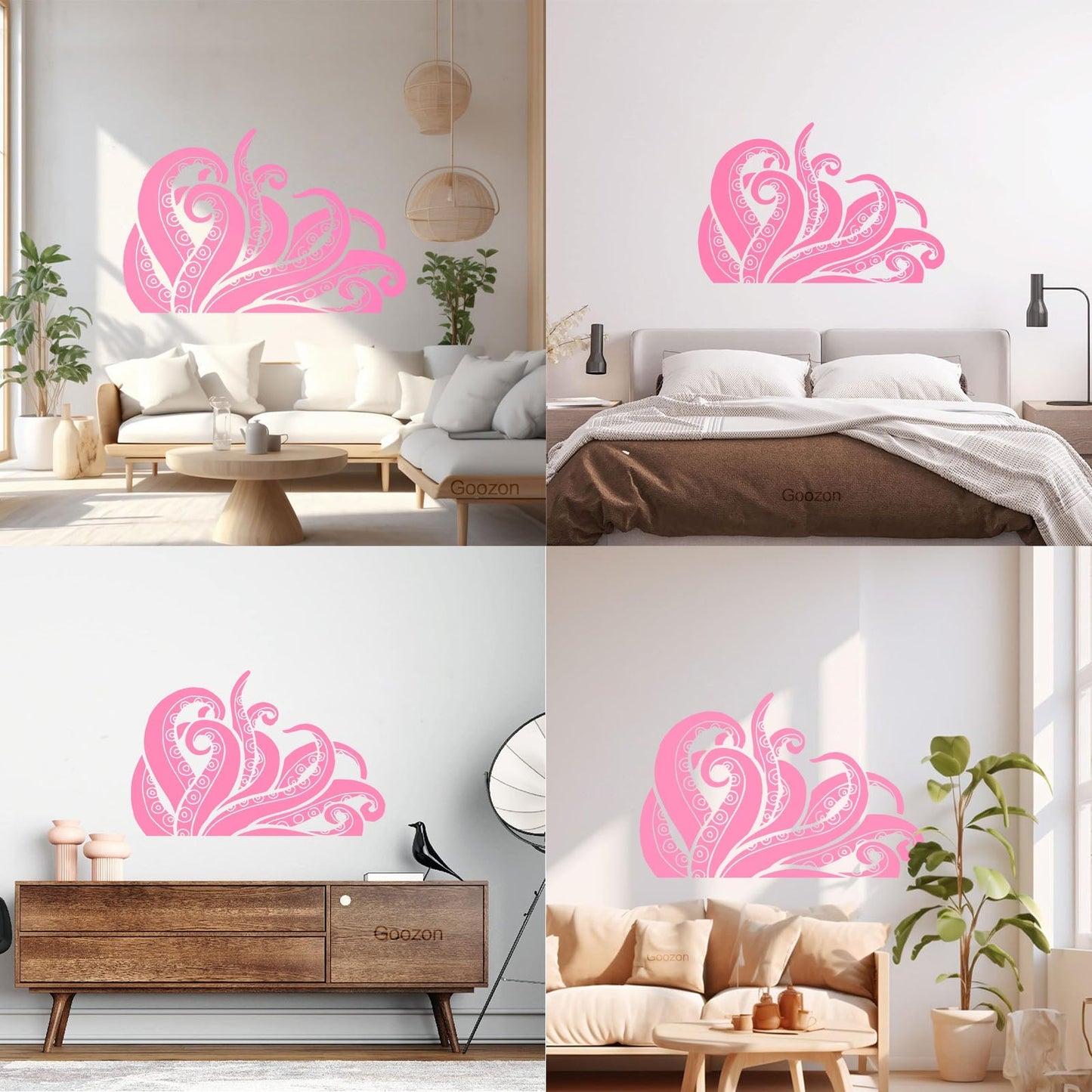 Wall Decals Tentacles Octopus Kraken Ocean Monster Glass Stickers