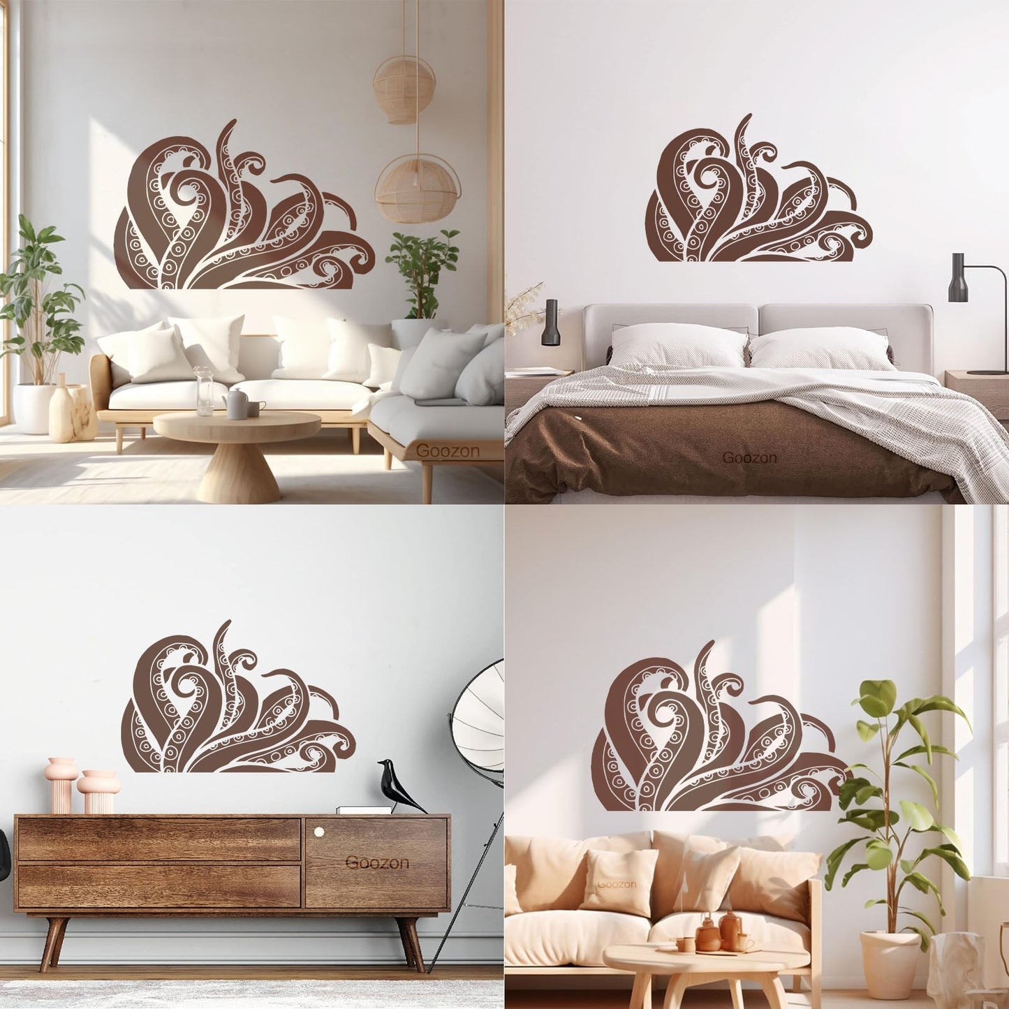 Wall Decals Tentacles Octopus Kraken Ocean Monster Glass Stickers