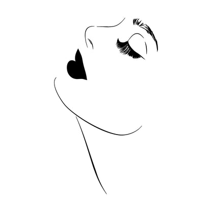 Vinyl Wall Decals Beautiful Girl Model Appeal Lips Makeup Eyelashes Car Body Decoration