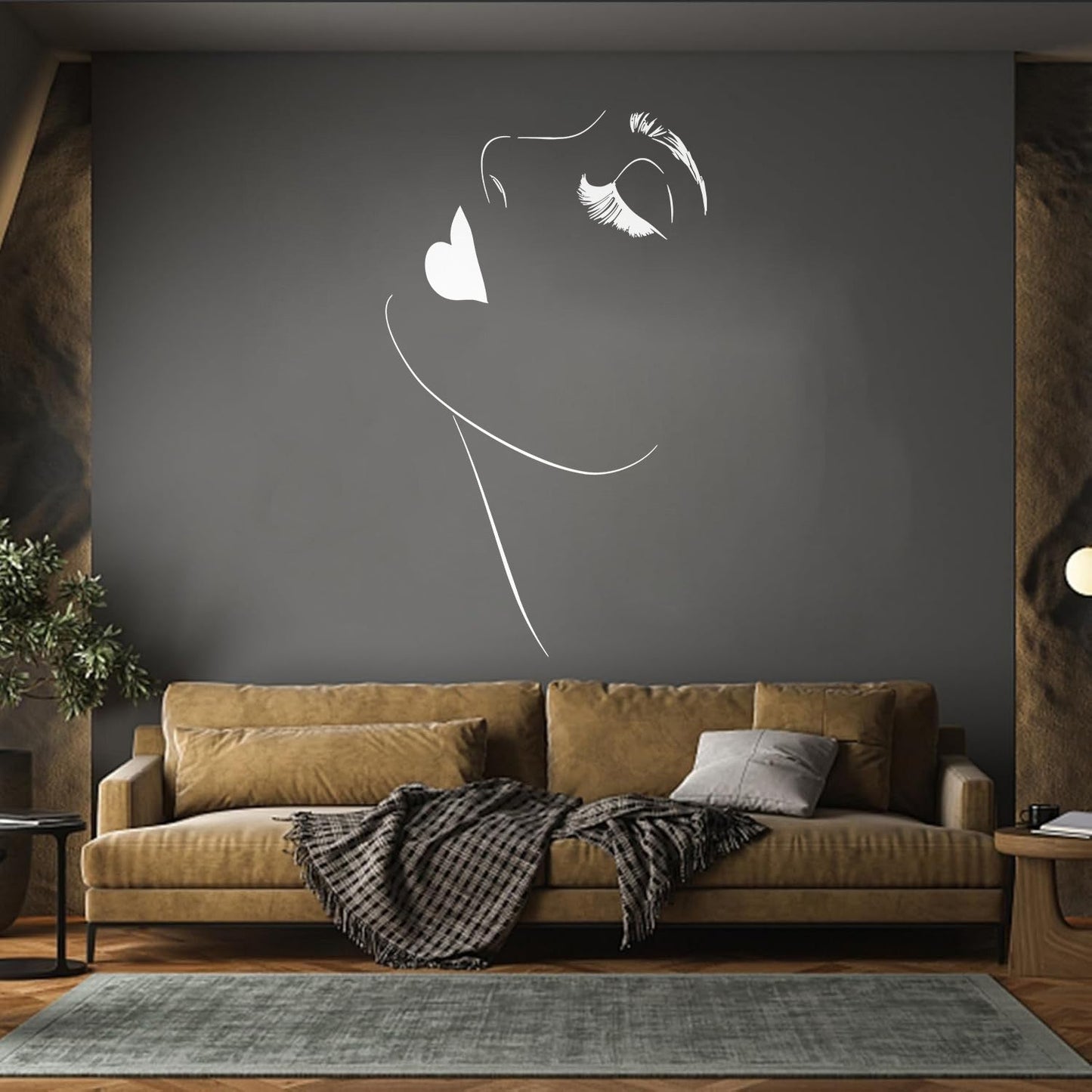 Vinyl Wall Decals Beautiful Girl Model Appeal Lips Makeup Eyelashes Car Body Decoration