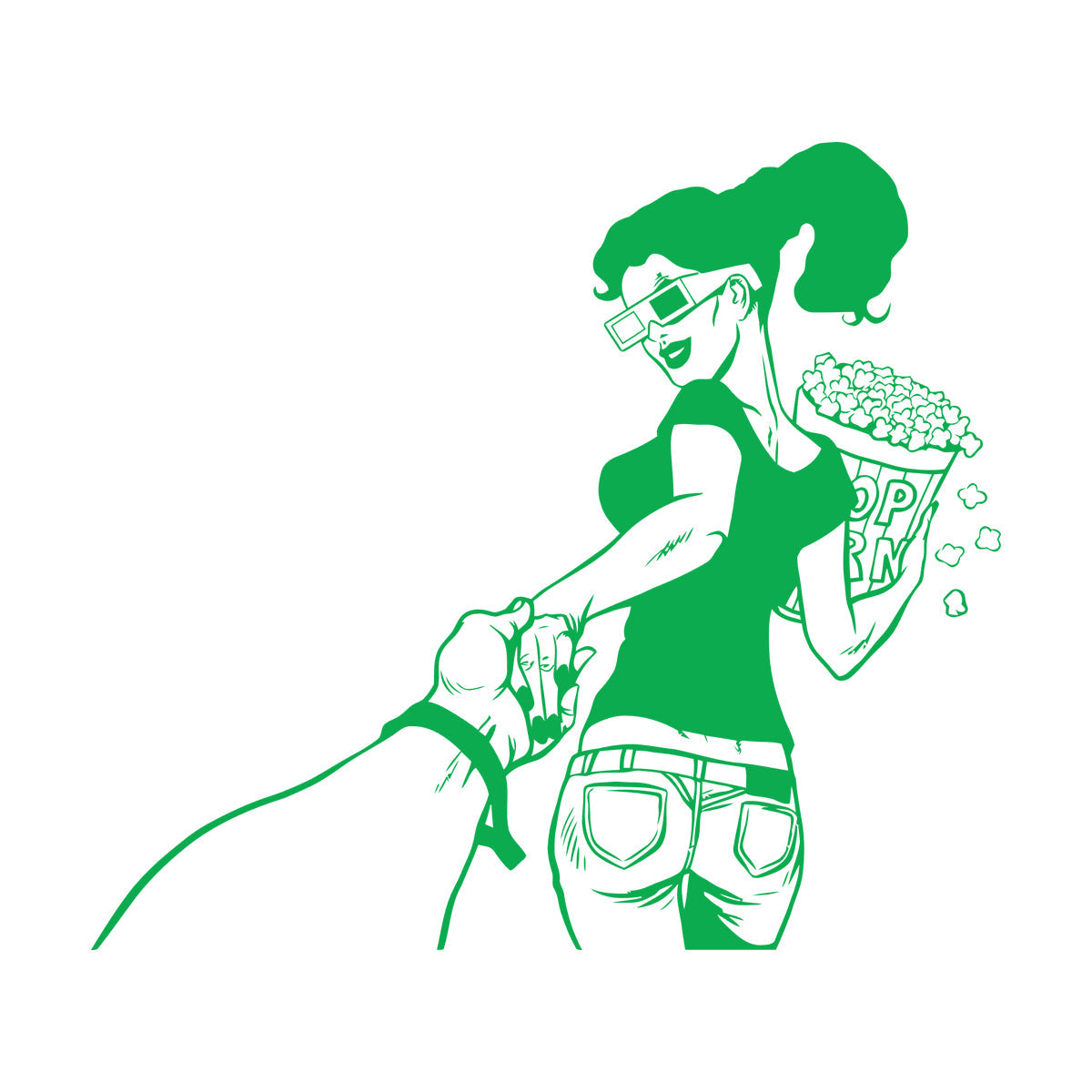 Cinema Girl Come With Me Film Movie Wall Stickers Paster Paper Multi Color Selection