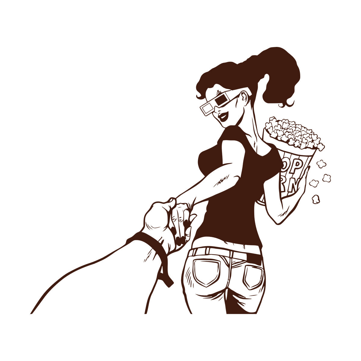 Cinema Girl Come With Me Film Movie Wall Stickers Paster Paper Multi Color Selection