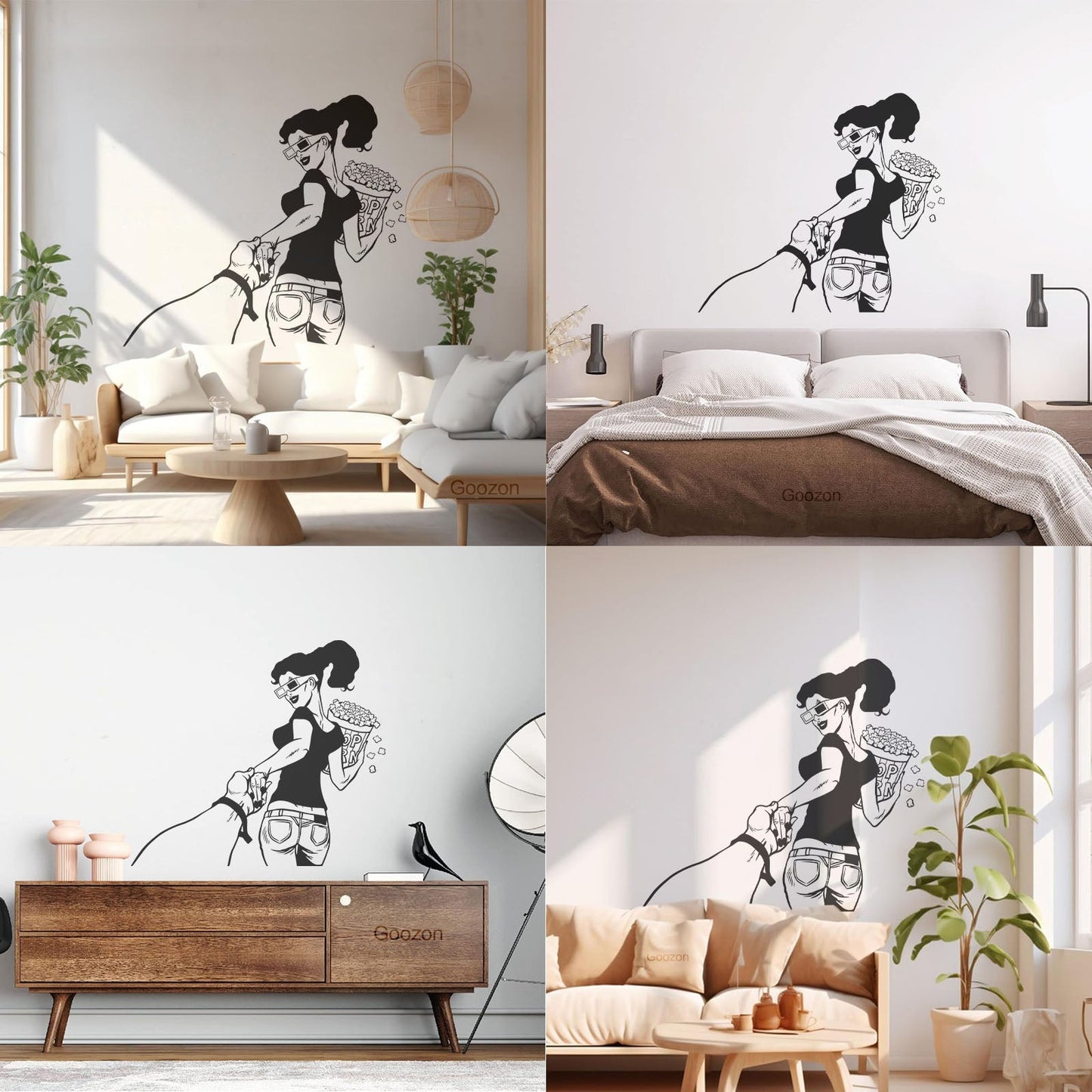 Cinema Girl Come With Me Film Movie Wall Stickers Paster Paper Multi Color Selection