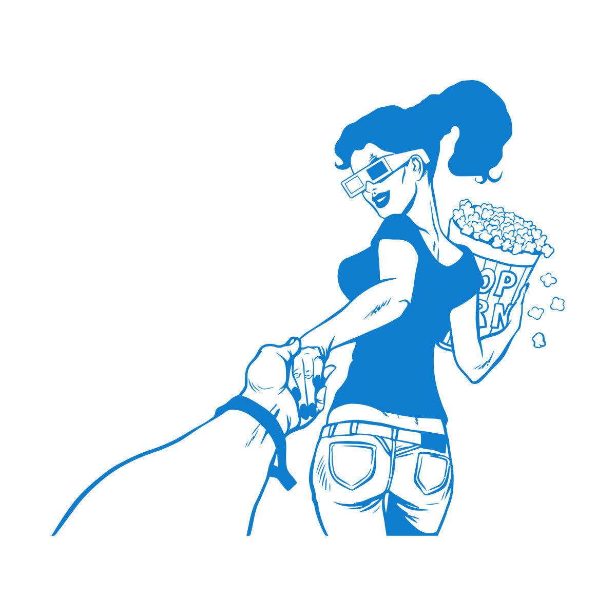 Cinema Girl Come With Me Film Movie Wall Stickers Paster Paper Multi Color Selection