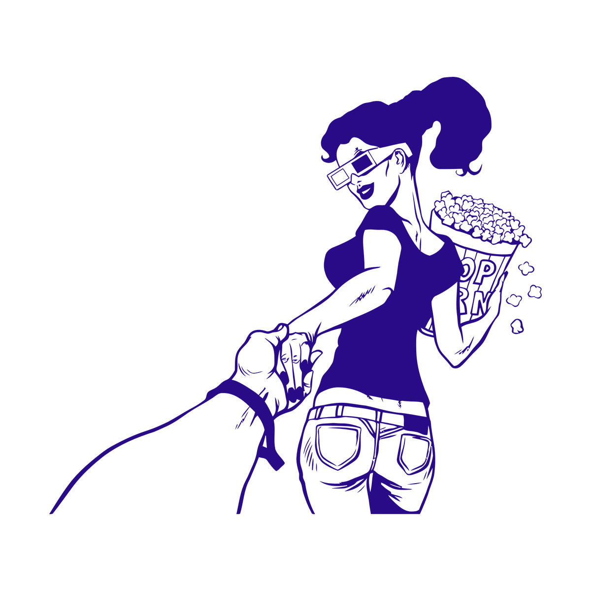 Cinema Girl Come With Me Film Movie Wall Stickers Paster Paper Multi Color Selection