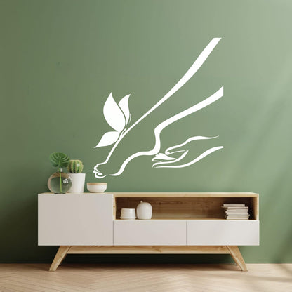 Wall Stickers Foot Leg And Butterfly Romantic Personalized Customization
