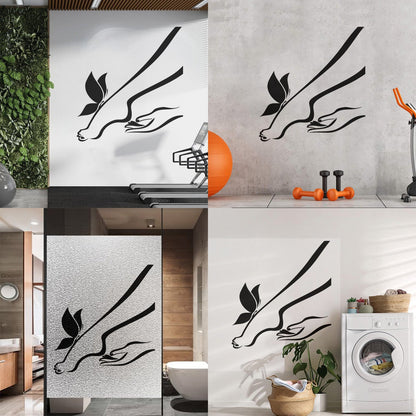 Wall Stickers Foot Leg And Butterfly Romantic Personalized Customization