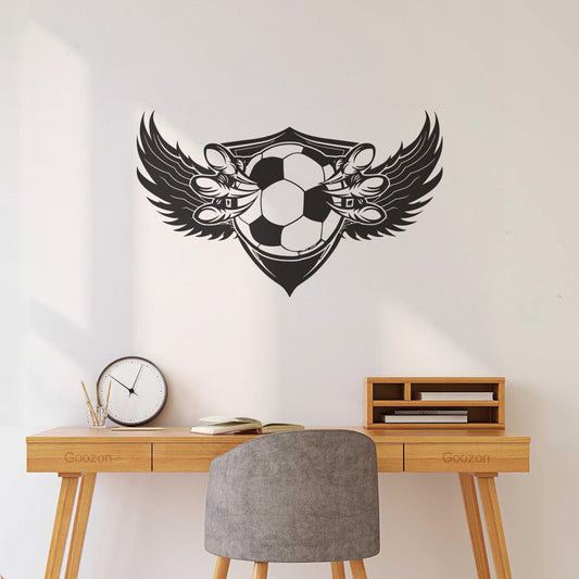 Sport Soccer Ball With Eagle Claws Engraving Stickers Self Adhesive