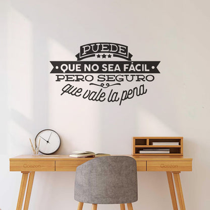 Engraving Stickers Spanish Quotes Puede Que No Ea Facil Pero Inspiration Car Body Decoration