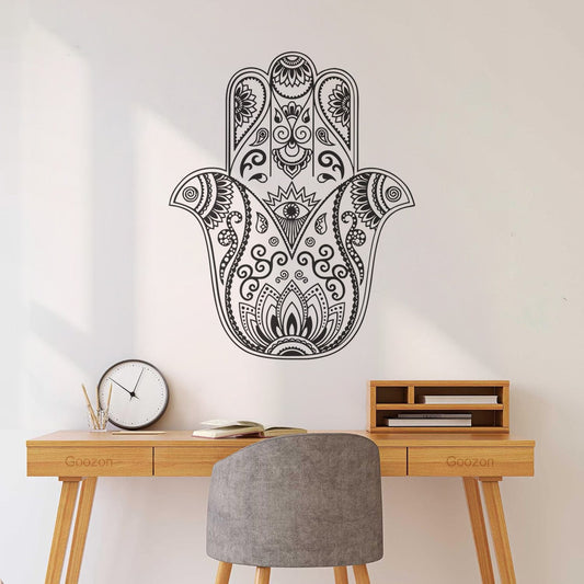 Wall Decals Paster Paper Hand Of Fatima Mandala Hamsa Creative Boho India Multiple Size Options