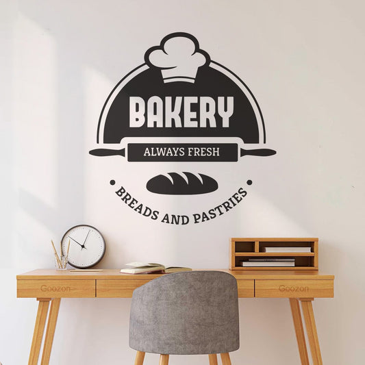 Vinyl Wall Decals Fresh Bread And Pastries Logo Bakery Logo Bakery Personalized Customization