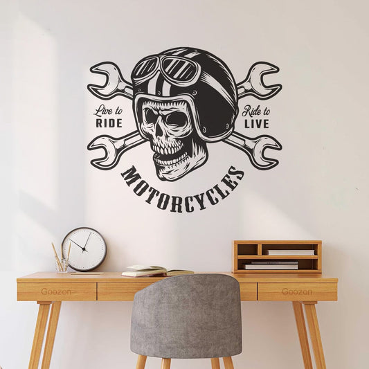 Motocross Helmet Bicycle Extreme Sports Outdoor Off-Road Shop Car Wall Stickers Paster Paper Window Decals