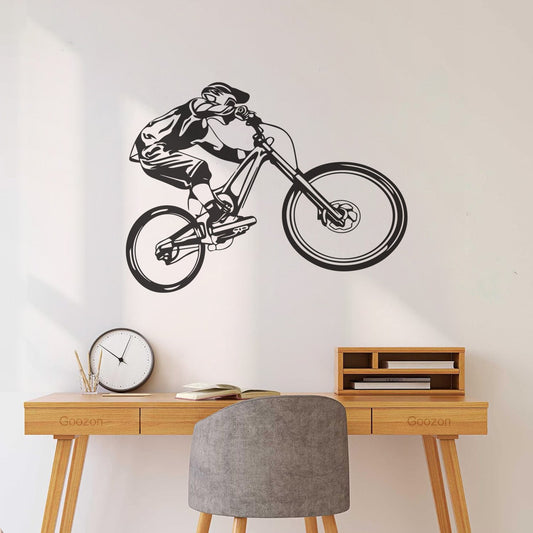Wall Vinyl Sticker Decor Stunt Sports Mountain Bike Extreme Bike Bmx Bicycle Games Personalized Customization