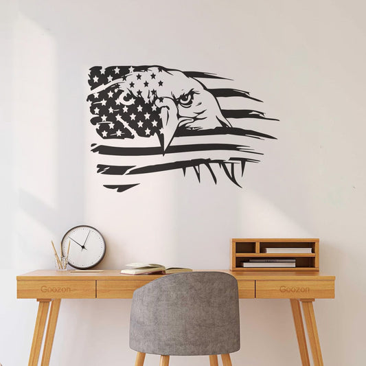 American Flag Eagle Usa Symbol Pledge Of Allegiance Lettering Stickers Multiple Size Options